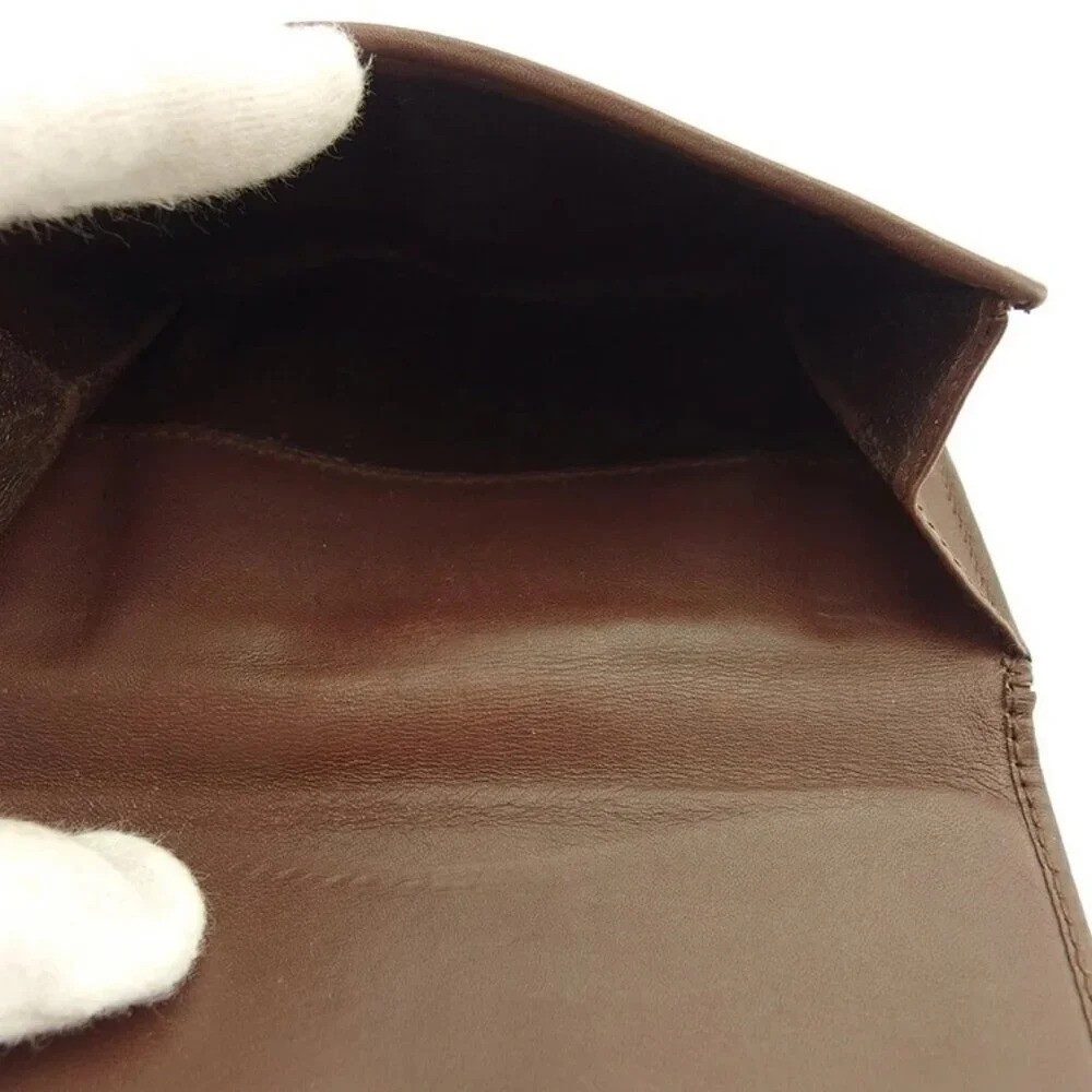 GUCCI Bifold Wallet Beige Brown Silver Women Authentic secondhand - Picture 6 of 9